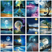 5D DIY Diamond Painting Graceful Moon Cross Stitch Embroidery Mosaic Handmade Full Square Round Drill Wall Decor Craft Gift 2024 - buy cheap