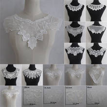 White Lace Fabric Embroidery Applique Tulle Neckline DIY Lace Collar Sewing Supplies Decoration Bride Wedding Dress Accessories 2024 - buy cheap
