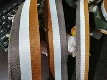 Quality 2.5/3.8/5.0cm Brown White Khaki thickened safety belt webbing luggage packing belt intercolor thick webbing binding belt 2024 - buy cheap