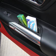 Lapetus-soporte para Reposabrazos de la manija de la puerta interior, caja de almacenamiento de bandeja, embellecedor para Ford Mustang, accesorios para automóviles 2024 - compra barato
