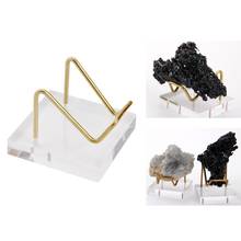 Metal Arm Mineral Fossil Stand Display Holder Rack Acrylic Support Base For Crystal Minerals Ores Agate Rocks Home Decoration 2024 - buy cheap