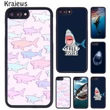 Мягкие чехлы для телефонов krajew Ocean Shark Tooth Fish для iPhone 5 6 S 7 8 plus 11 12 Pro X XR XS Max Samsung Galaxy S6 S7 S8 S9 S10 2024 - купить недорого