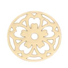 DoreenBeads Iron Alloy Filigree Stamping Connectors Round Gold/Silver Color Tree Flower Fashion DIY Jewelry 22mm Dia, 10 PCs 2024 - buy cheap