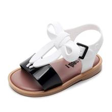 Мини-туфли Melissa с бантом микки, новинка 2020, летние туфли-желе для девочек, Нескользящие Детские пляжные сандалии принцессы 2024 - купить недорого