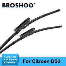 BROSHOO Car Clean The Windshield Wiper Blade Natural Rubber For Citroen DS3 2009 2010 2011 2012 2013 2014 2015 2016 Accessories 2024 - buy cheap