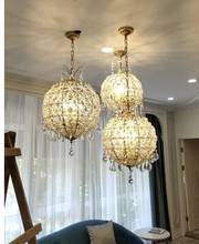 Crystal Chandelier Duplex Stairs American Retro Palace French Spherical Dining Room Bedroom Cloakroom Entrance Chandelier 2024 - buy cheap