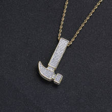 Ожерелье в стиле хип-хоп для мужчин, сверкающие подвески из латуни с кубическим цирконием, ювелирное украшение, подарок на вечеринку CN247 2024 - купить недорого