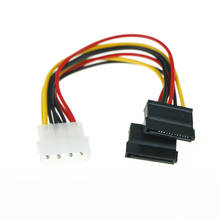 2 шт. 4 Pin IDE/SATA Мощность сплиттер фута, компьютерный кабель, 1 Мужской до 2 Женский ATA / SATA Мощность кабель Y сплиттер жесткого диска Питание кабель 2024 - купить недорого