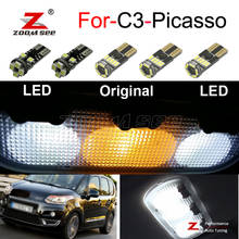 9 peças de lâmpadas led para interior de cúpula, x 100%, à prova de erros, para citroen acessórios para c3 e picasso (2009 +) 2024 - compre barato