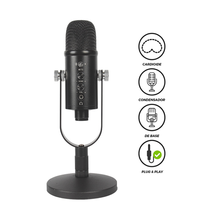 Microfone usb profissional, condensador, suporte para gravação, para computador, laptop, youtube, podcasts 2024 - compre barato