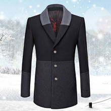 new arrival fashion high quality Autumn Woolen Coat Suit Middle Single Breasted Thick Overcoat casual mens size M L XL XXL XXXL 2024 - buy cheap