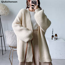 Suéter alpaca inverno feminino, casaco alpaca mistura de malha cardigan casual coreano para mulheres sobretudo do tamanho 2024 - compre barato