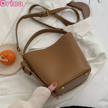 Driga Women One-shoulder Bucket Bag 2022 New Fashion Portable Messenger Handbags Ladies Retro Pu Leather Solid Color Casual Bag 2024 - buy cheap