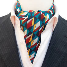 Gravata xadrez listrada com tecido de poliéster, masculina, com jacquard britânico, gravata de pescoço para noivados, negócios, casamento e festa, 2021 2024 - compre barato
