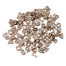 100Pcs Wooden 0-9 Numbers Embellishments 15mm Scrapbooking Card Making Craft DIY 2024 - buy cheap