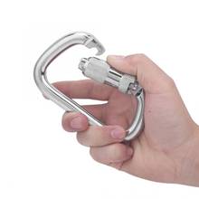 45KN Carabiner D Shaped Hanging Buckle Steel Climbing Carabiner Clip Ring Outdoor Climbing Buckle Lock Security Safety Lock 2024 - buy cheap