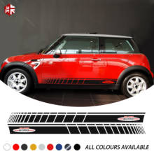 2 Pcs Car Door Side Stripes Sticker John Cooper Works Styling Body Decal For MINI Cooper S R50 R52 R53 One JCW Accessories 2024 - buy cheap