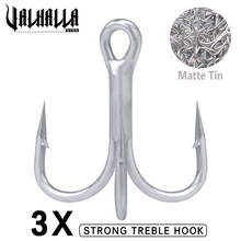 Valhall ganchos triplos de estanho 50 gêmeos, ganchos de alta resistência 2/0 #1/0 #1 #2 #4 #6 #8 #, aço de alto carbono, gancho de pesca em água salgada 2024 - compre barato