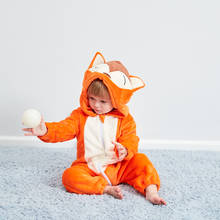 Animal Fox Kigurumis Infant Romper Onesie soft Warm Baby Clothing Funny Cute Baby Boys Girls Onesies kids Outfit Costume 2024 - buy cheap