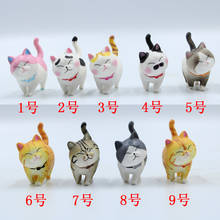 Figuras de acción de gatos de la suerte para niños, juguetes con adornos de Micro paisaje, bonito cascabeles, 9 modelos por set 2024 - compra barato