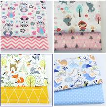 Syunss DIY Sewing Twill Printed Fabric Bundle For Baby Child Patchwork Quilting Fat Quarters Fabric 2pcs Ins Cotton Tissus Tild 2024 - buy cheap