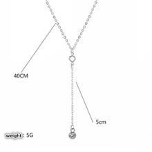 Ожерелье-чокер простые ожерелья с кисточками Женская цепочка женские украшения с подвесками со стразами серебристого цвета трендовые корейские ожерелья из сплава 2024 - купить недорого