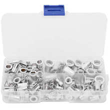 100Pcs Aluminum Imperial Rivet Nut Flat Head Threaded Rivet Furniture Car Woodworking Insert Nut 6-32 8-32 10-24 10-32 1/4-20 2024 - buy cheap