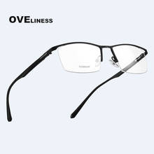 Titanium Alloy EyeGlasses eye Glasses Frame Men Optical clear lenses Transparent Myopia Prescription glasses Male Metal eyewear 2024 - buy cheap