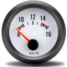 Medidor de voltagem automotiva, 2 ", 52mm, 8-16v, voltímetro, 12v, dc, led azul, sensor para carro, motocicleta, barco, caminhão, atv 2024 - compre barato