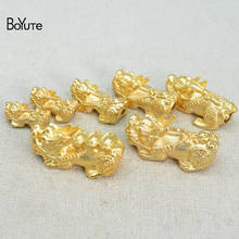 Boyute (2 peças/lote) matte banhado a ouro latão bravo tropas contas fábrica atacado artesanal frisado diy jóias acessórios 2024 - compre barato