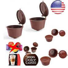 3 pcs Reusable Nescafe Dolce Gusto Coffee Capsule Filter Cup Refillable Caps Spoon Filter Baskets Pod Soft Taste Sweet 2024 - buy cheap