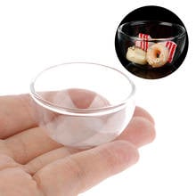 Bol de cristal en miniatura para fruta, ensaladera, casa de muñecas, accesorios de cocina, Juguetes DIY para bebé 2024 - compra barato