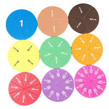 51 Piece Rainbow Circular Fractions Toys Kids Math Game Operation Toy Age 3+ 2024 - buy cheap