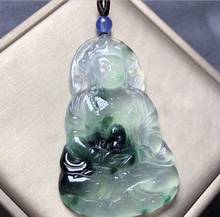 Colgantes de Esmeralda natural Guanyin para hombre, joyería artesanal de jade, venta directa de fábrica, envío gratis, regalos al por mayor 2024 - compra barato