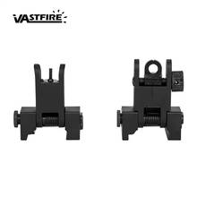 Tactical Flip-Up Front & Rear Sight Set for 20mm-23mm Picatinny RIS /RAS Rail Hunting AR15 Offset Backup Metal Rapid Transition 2024 - buy cheap