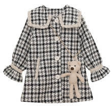 2020 New Winter Baby Girls Plaid Woolen Coats Korean Style Kids Chic Clothes Thicken Warm Children Outerwear 2024 - buy cheap