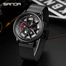 SANDA New Top Brand Men Watches Men's Mesh Belt Waterproof Casual Quartz Date Clock Male Wrist watch relogio masculino P1025 2024 - buy cheap