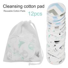 12Pcs Cartoon Reusable Cotton Pad Make up Facial Remover Double layer Wipe Pads Nail Art Cleaning Pads Washable with Laundry Bag 2024 - buy cheap