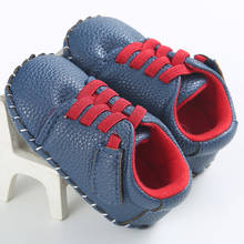 Комплект для мальчиков на весну и осень, а также для малышки, для отдыха, для тех, кто только начинает ходить, детская обувь, обувь из PU искусственной кожи для малышей; Мягкая обувь 2024 - купить недорого