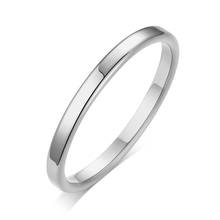 Women Stainless Steel Band Rings Rose Gold Color Smooth Simple Wedding Flat Ring Bijouterie 3-10 size 2024 - buy cheap