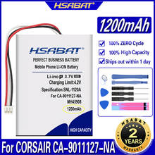 HSABAT-Batería de 1200mAh para CORSAIR CA-9011127-NA, auriculares inalámbricos para videojuegos, 9011136-AP, H2100, Dolby 7,1 2024 - compra barato