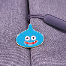 Dragon Quest Slime Enamel Pin Blue Dragon Warrior pin 80s Video Game brooch 2024 - buy cheap