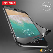 Yiyong 3d curvado borda macia vidro para iphone 6s 7 8 plus iphone x xr xs max vidro temperado protetor de tela para iphone se 2020 2024 - compre barato