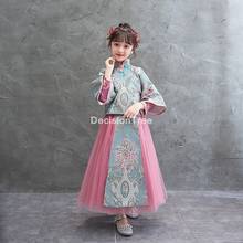 2022 ancient opera child hanfu dress traditional chinese folk dance dance costumes clothing girls party dress hanfu kids dresses 2024 - buy cheap