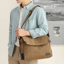 New Canvas male shoulder bags fashion Large cross body bag Casual Big crossbody bags for men 4 colors Man messenger bag 2024 - buy cheap