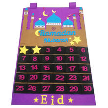 Eid Mubarak Felt Calendar Ramadan 30 Days Countdown Calendar With Candy Pockets For Kids Gifts Ramadan Party Home Decor 2024 - buy cheap
