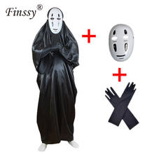 Halloween Carnival Spirited Away No-Face-Man Ogino-Chihiro Cosplay Costume Adult Black Large Cloak Children's Pink Suit 2024 - buy cheap