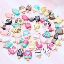 30Pcs/Set Colours Ice Cream Charms Supplies Resin Slime Filler Toys Accessories Phone Case Decoration Craft Ornament Girls Toys 2024 - buy cheap