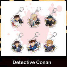 Anime Detective Conan Case Closed Kaitou Kiddo Haibara Ai Keychain Acrylic Keyring Cartoon Cosplay Toy Pendant Xmas Gifts 2024 - buy cheap