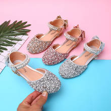 Sandalias de cristal con diamantes de imitación para niños, zapatos de princesa para fiesta de boda, baile, espectáculo, color dorado, plateado y rosa 2024 - compra barato